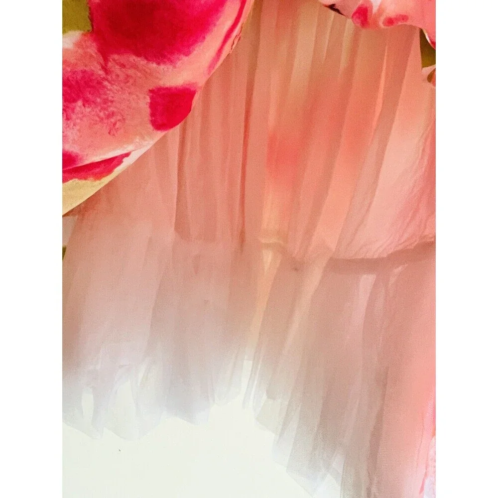 Dressed Up by‎ Gymboree Girls Pink Floral Sleeveless Dress Full Size 8